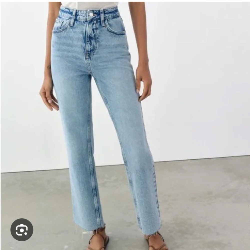 Zara Light Blue High Rise Jeans